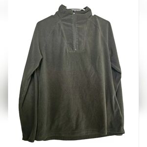 Eddie Bauer Womans Half Zip Sweater Green Size Large